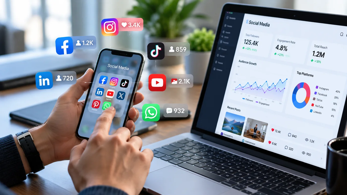 Social media management and engagement analytics